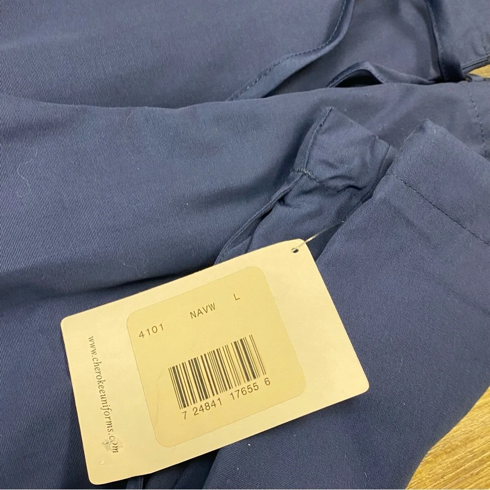 Cherokee Ladies‎ Medical Navy Scrub Bottoms Pants Lot Of 4 Drawstring Waist Sz L